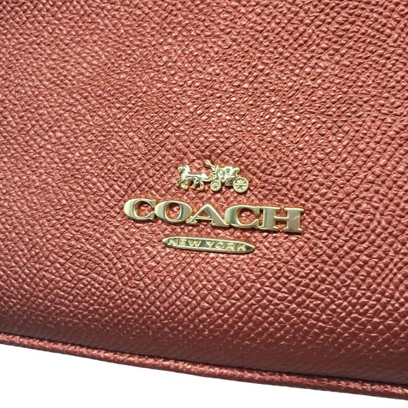 Coach Jes Crossbody 20 Metallic Clay TSITP Red Camera Bag Purse Fall Holiday - Picture 12 of 15